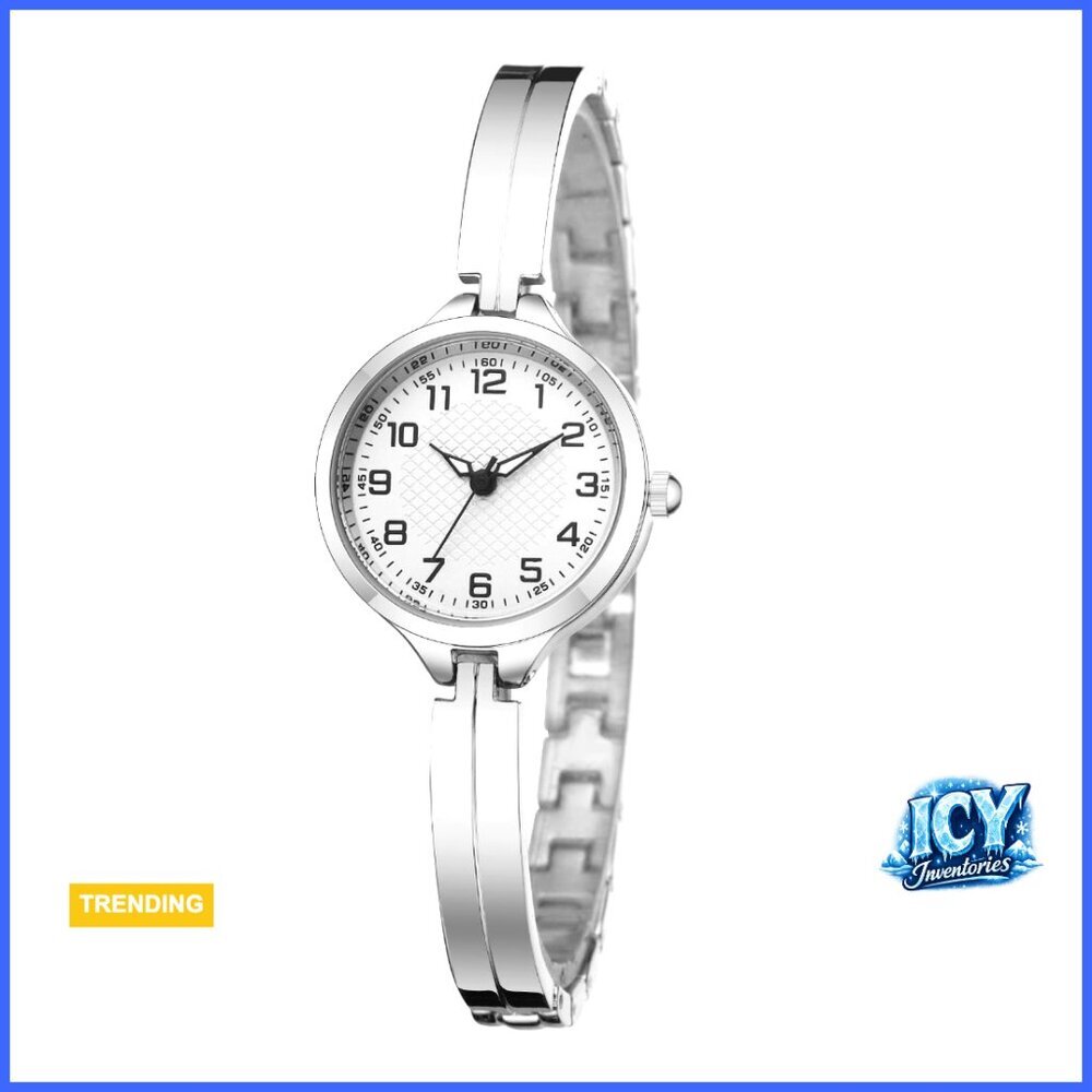 Women's Quartz Wrist Watch with Adjustable Silver Bracelet